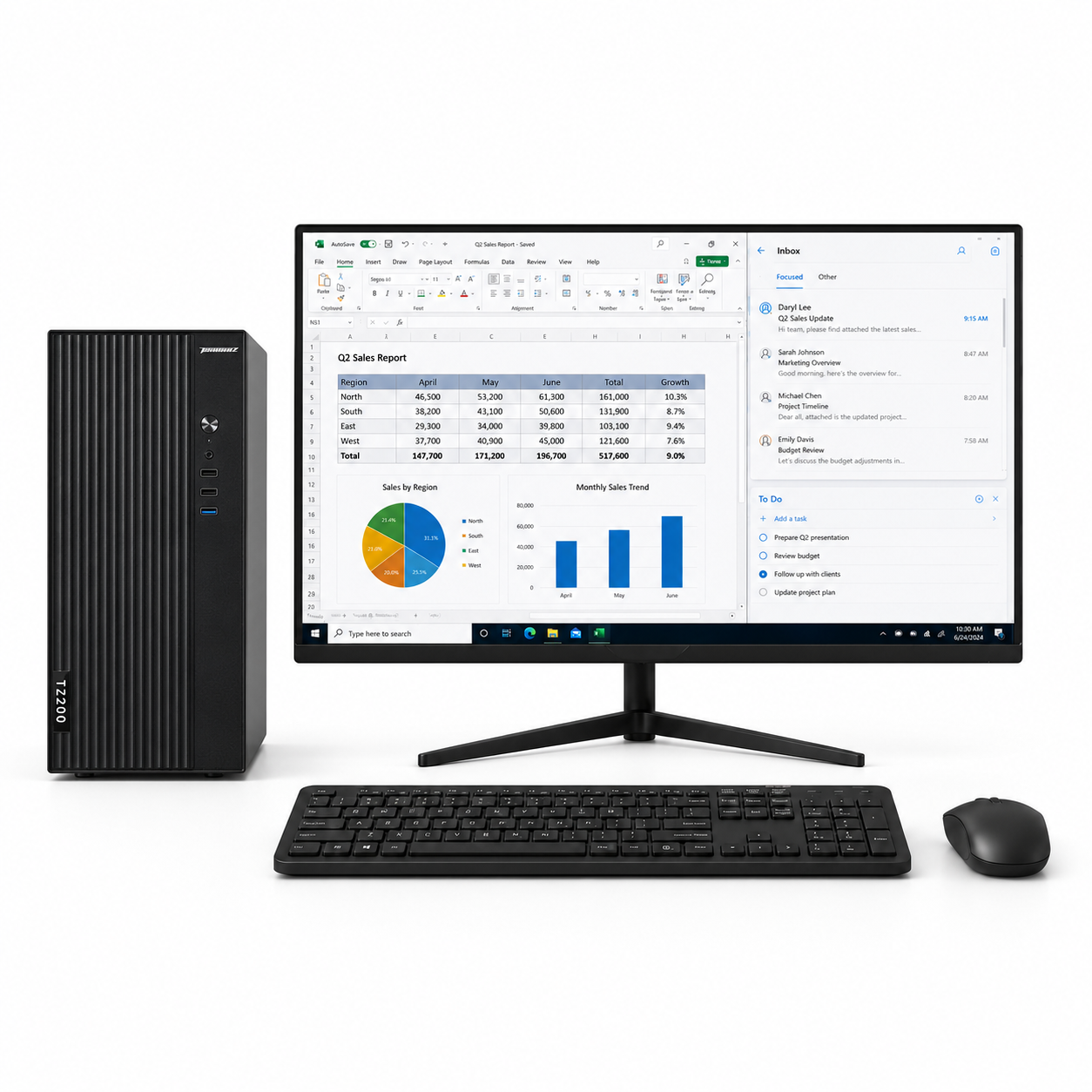 TZ200 스트라이커/ AMD 라이젠5 5600GT/ DDR4 + 27인치 FHD 모니터